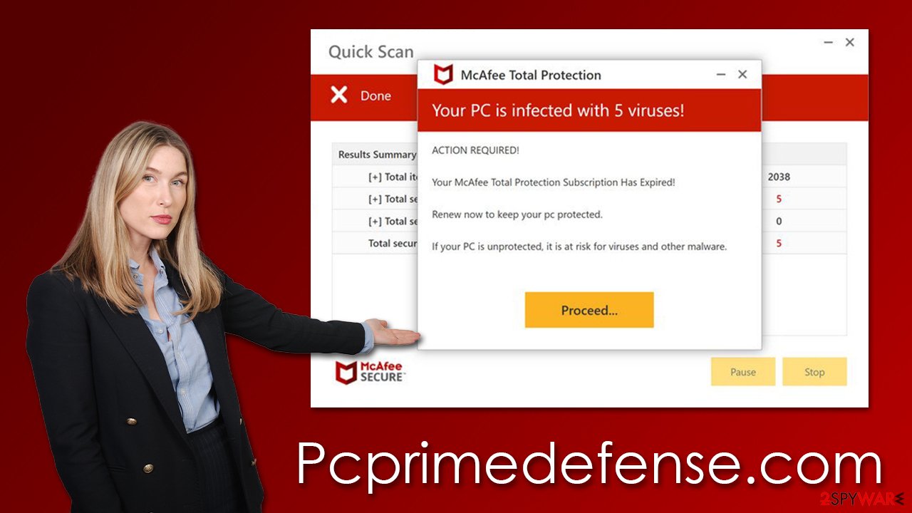 Pcprimedefense.com scam