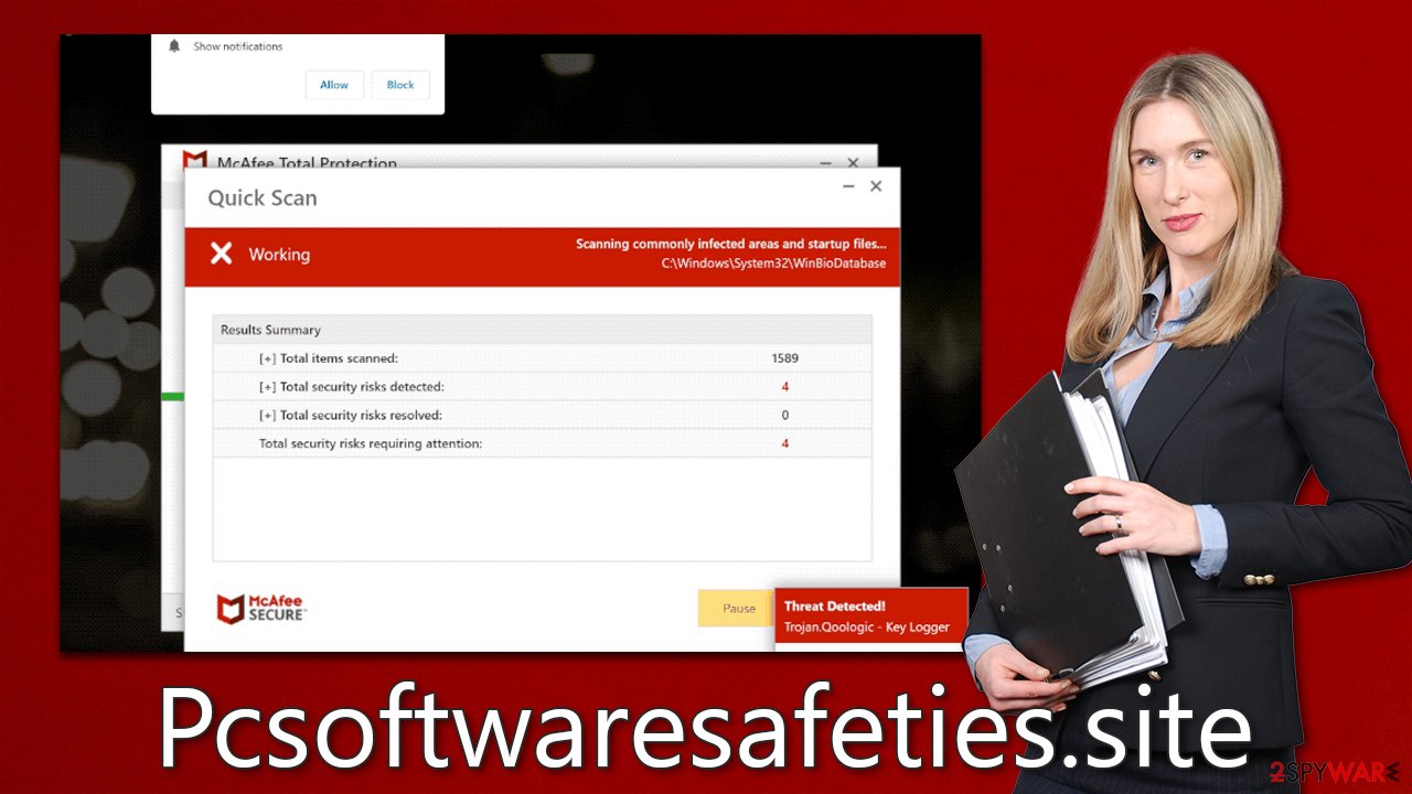 Pcsoftwaresafeties.site scam