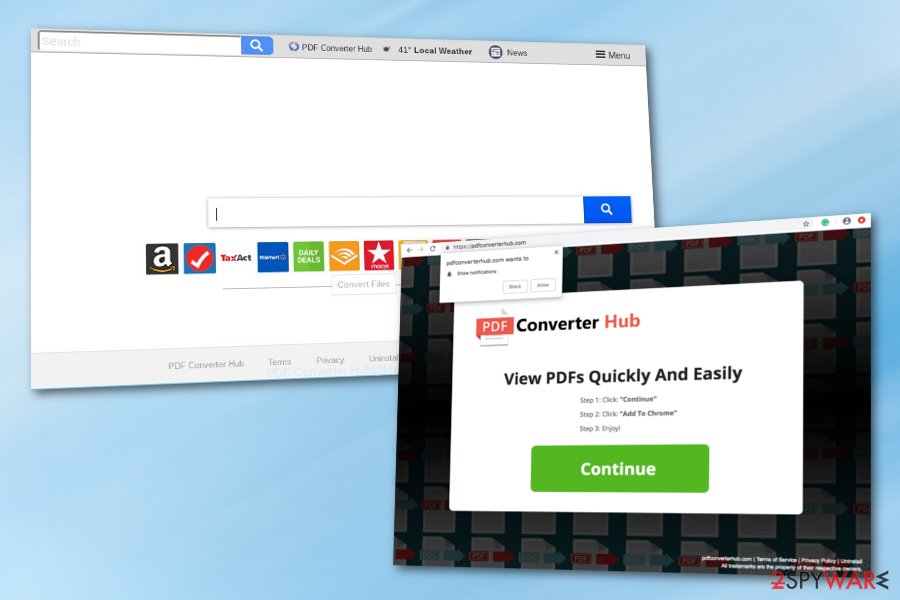 PDF Converter Hub browser hijacker