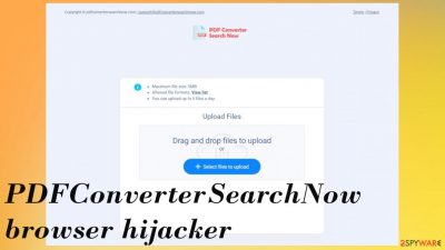 PDFConverterSearchNow browser hijacker