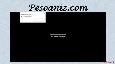 Pesoaniz.com push notification virus