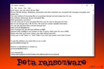 Peta ransomware