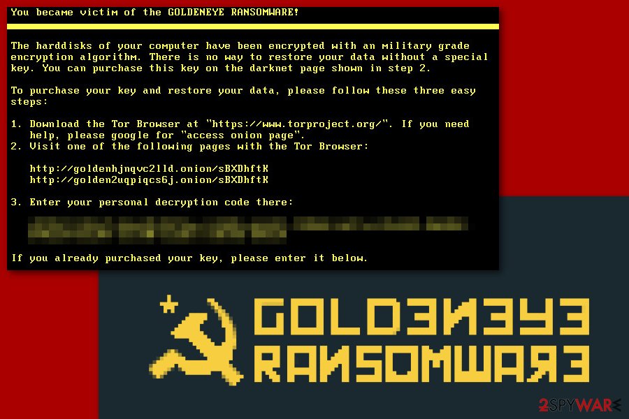 Petya GoldenEye virus version