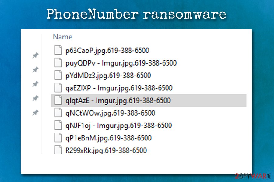 PhoneNumber ransomware encrypted files