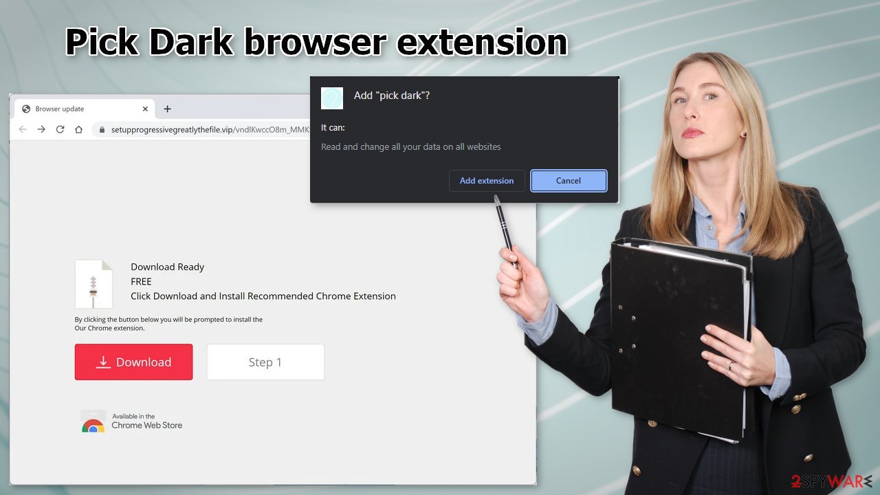 Pick Dark browser extension