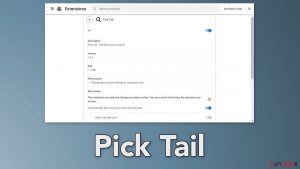 Pick Tail browser hijacker
