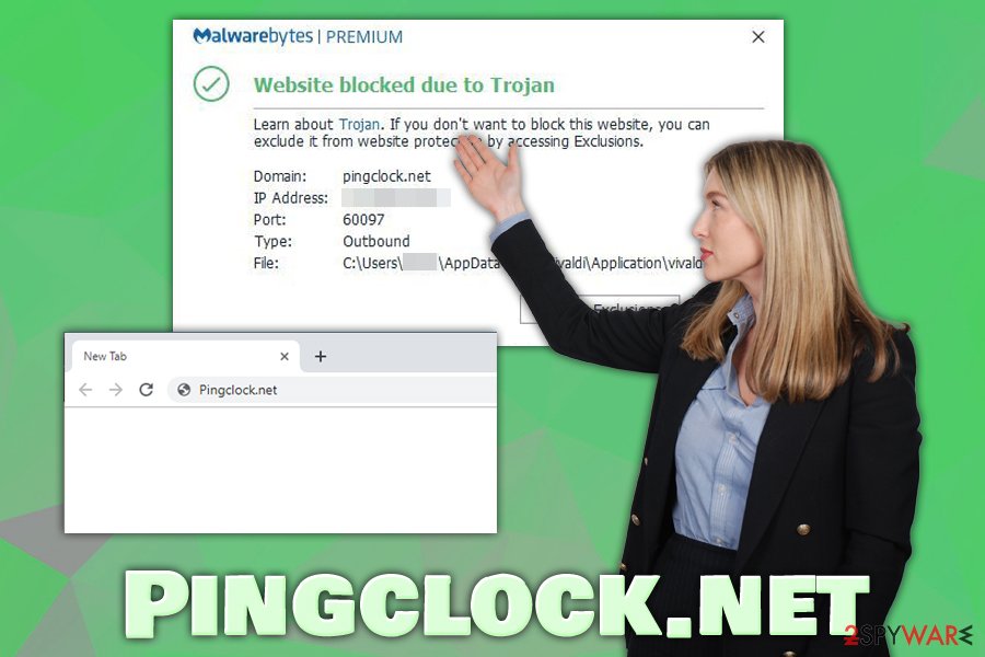 Pingclock.net redirect virus