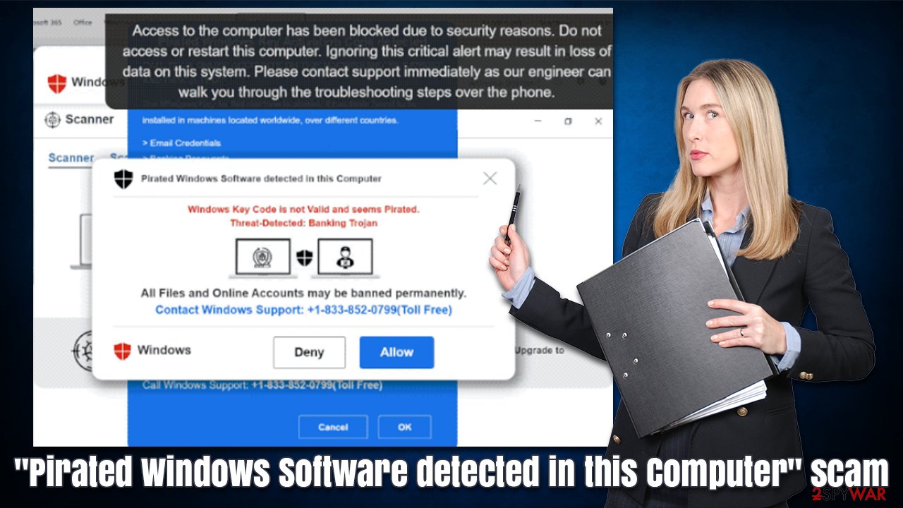 Pirated Windows Software detected in this Computer fake