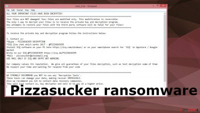 Pizzasucker ransomware