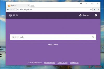 Screenshot of Playbar.biz search engine