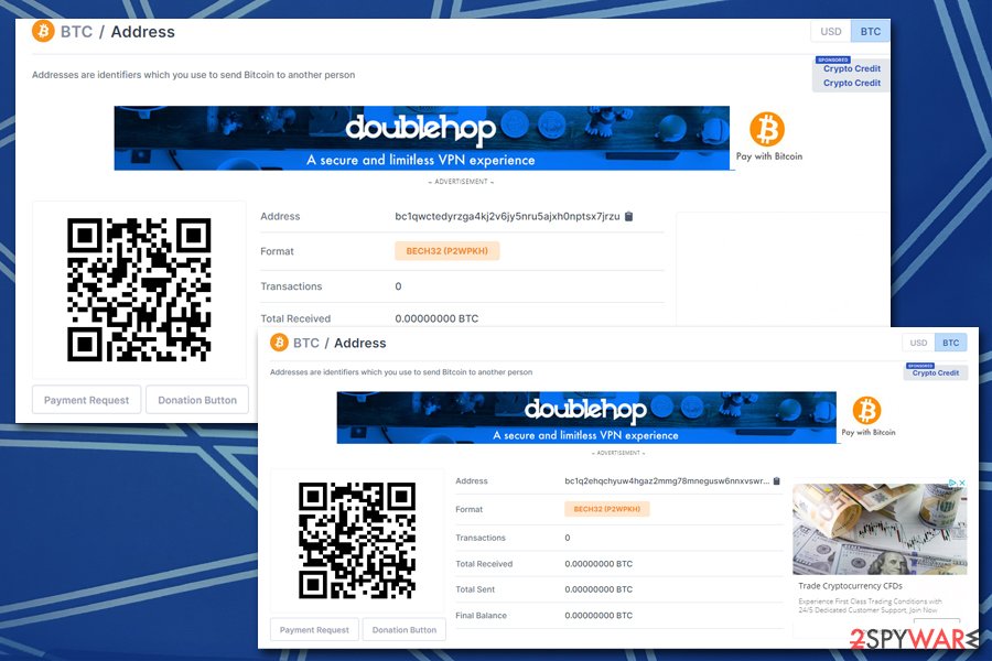 Polleryou ransomware Bitcoin wallets