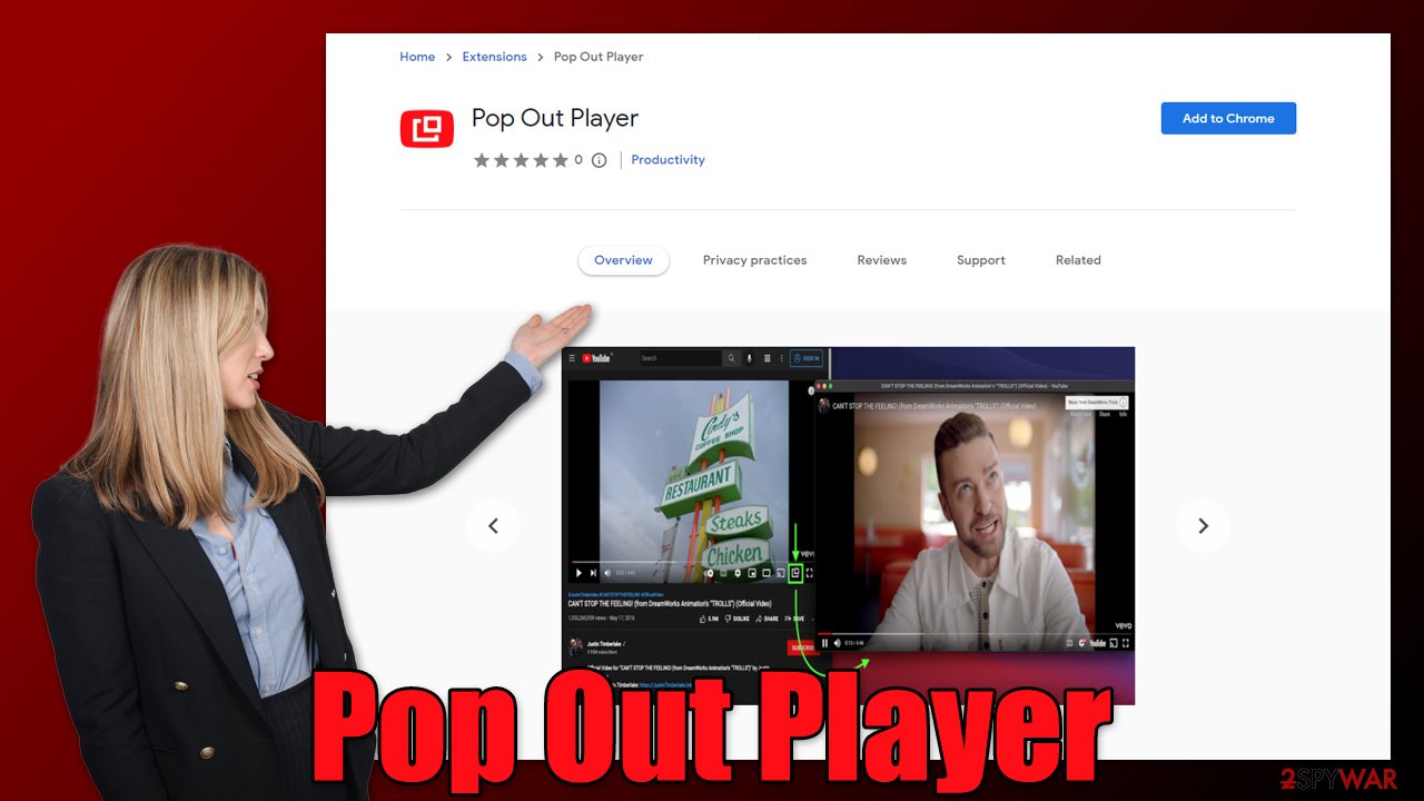 Pop Out Player adware