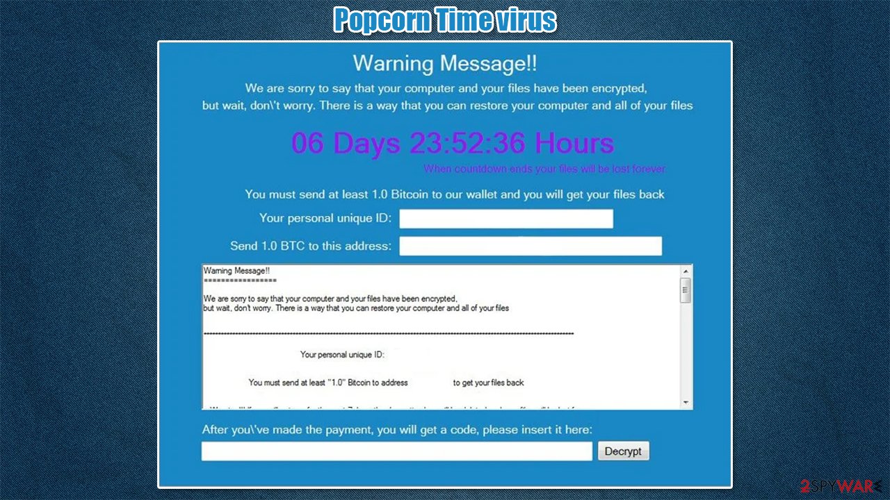 Remove Popcorn Time virus (Free Guide) Recovery Instructions Included
