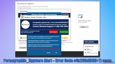 Pornographic_Spyware Alert – Error Code #0x268d3(00×7) virus alert