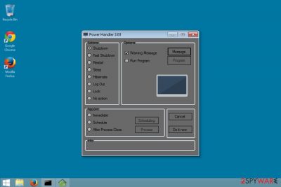 Screenshot of Power Handler adware