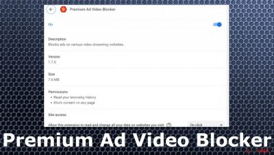 Premium Ad Video Blocker extension
