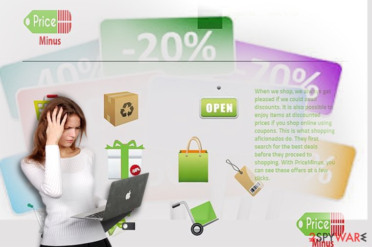 The screenshot of Price Minus web page The screenshot of Price Minus web page
