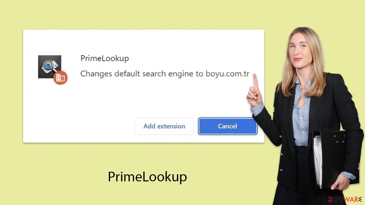 PrimeLookup browser hijacker