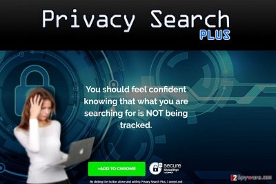 The screenshot of Privacy Search Plus