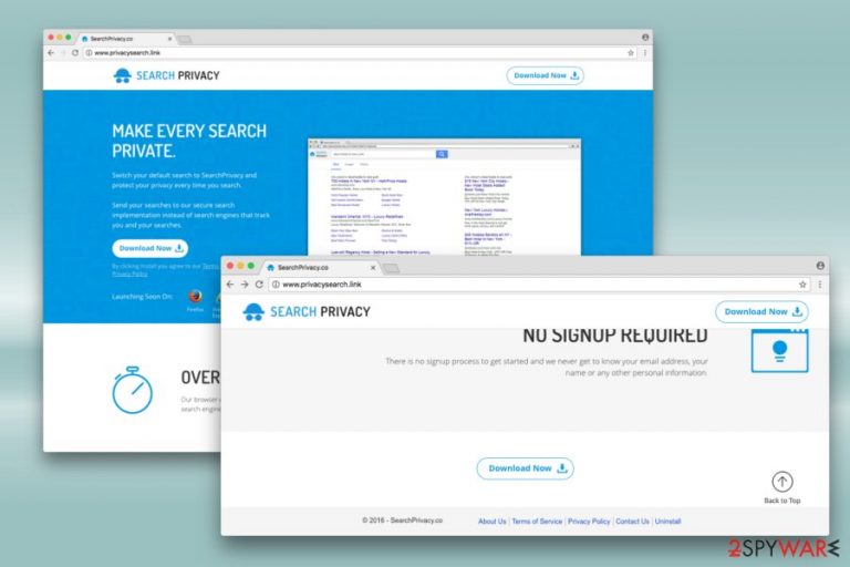 Privacysearch.link redirect virus