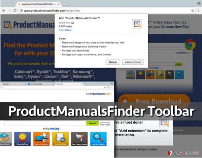 Screenshot of ProductManualsFinder