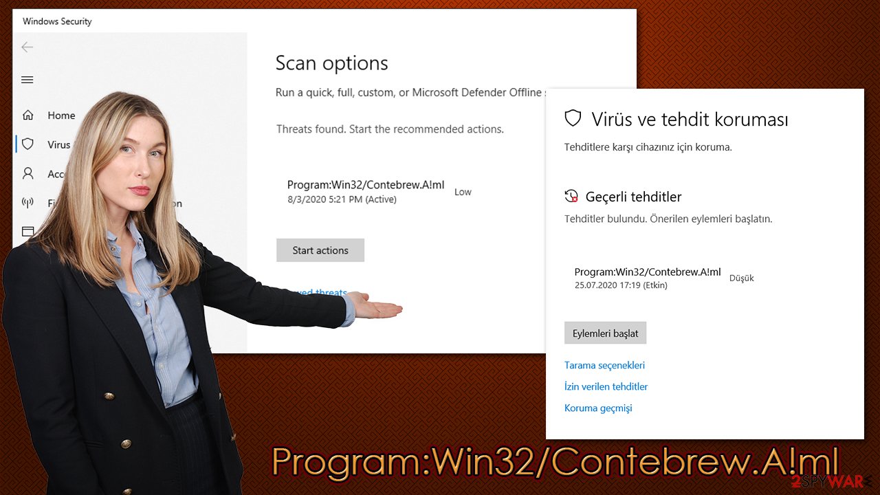 Program:Win32/Contebrew.A!ml virus