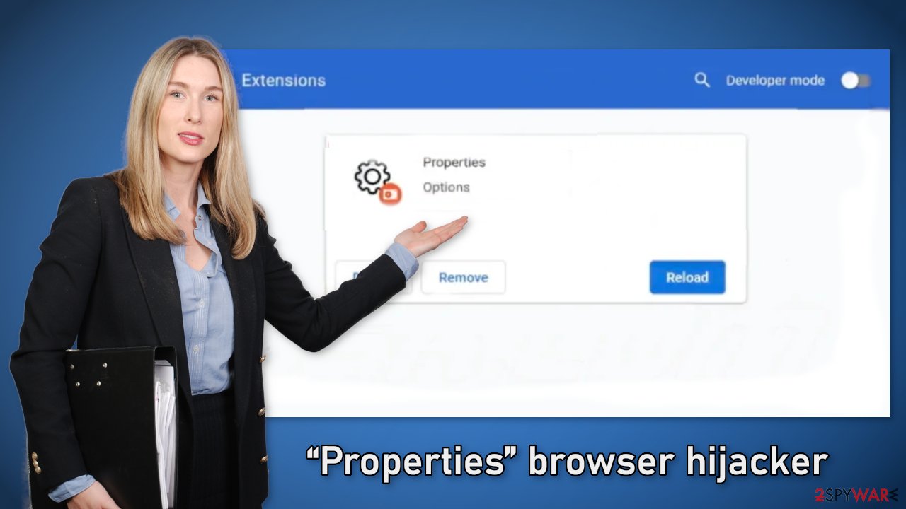 Properties browser hijacker