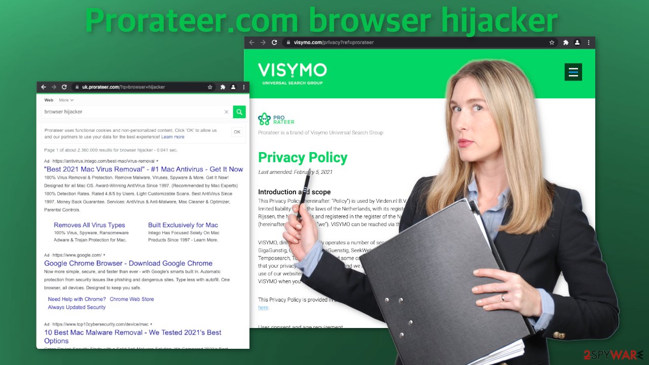 Prorateer.com browser hijacker