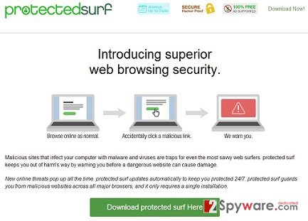 Protected Surf adware snapshot Protected Surf adware snapshot