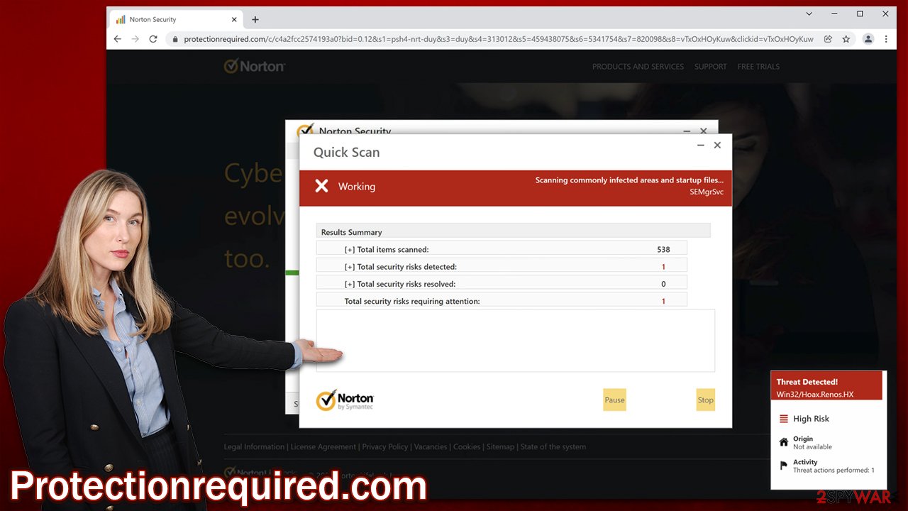 Protectionrequired.com virus