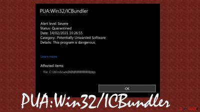 PUA:Win32/ICBundler virus
