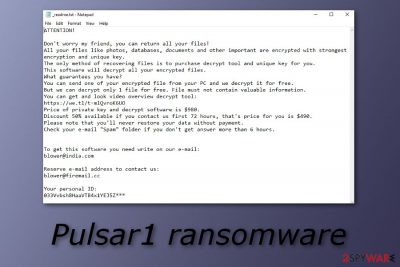 Pulsar1 ransomware virus