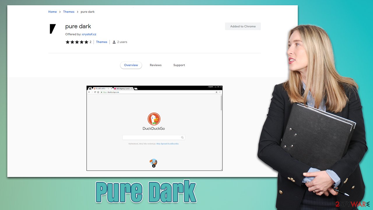 Pure Dark browser hijacker