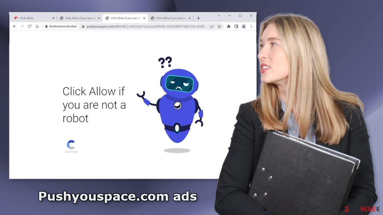 Pushyouspace.com ads