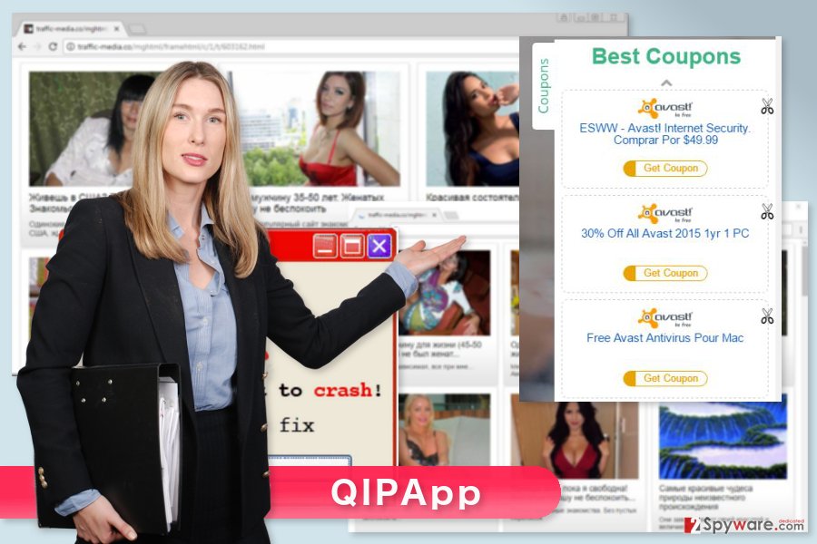 The example of QIPApp ads