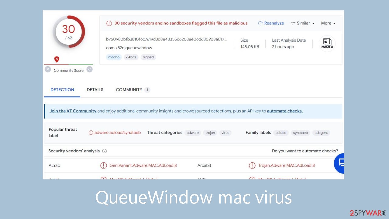 QueueWindow mac virus