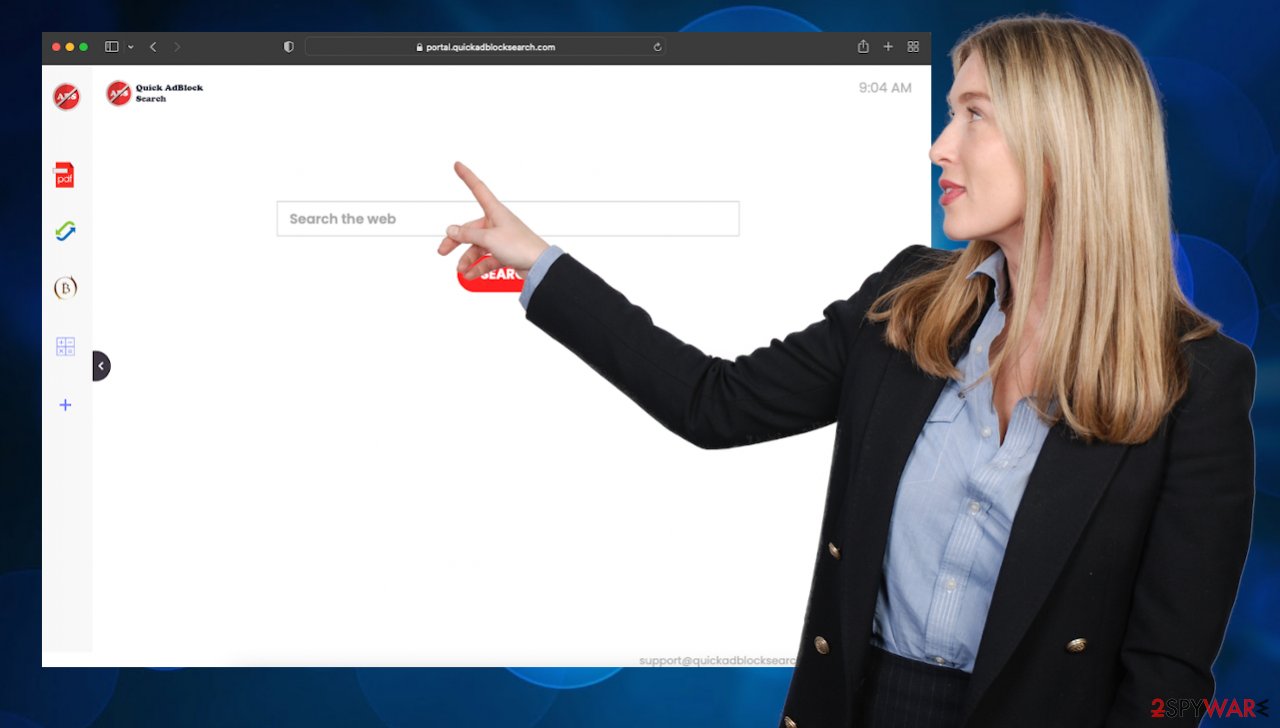 QuickAdBlockSearch browser hijacker