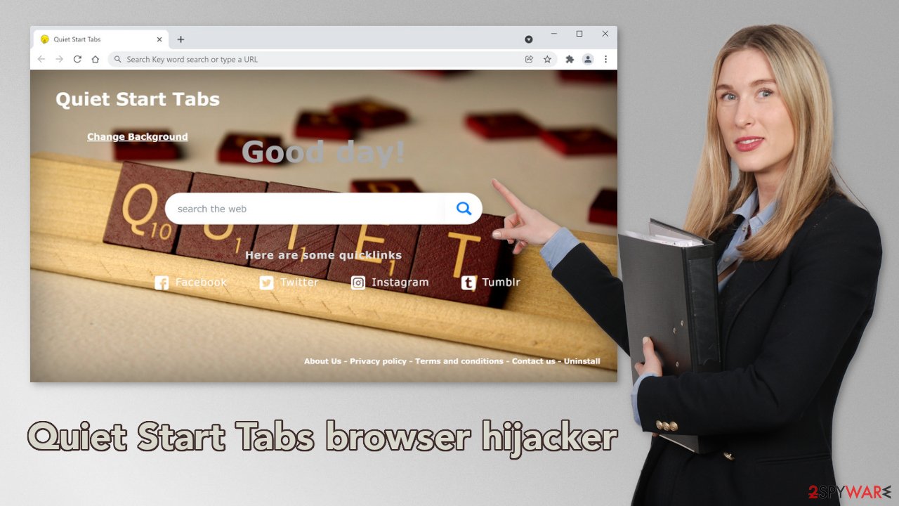 Quiet Start Tabs browser hijacker