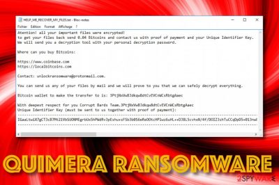 Quimera ransomware virus