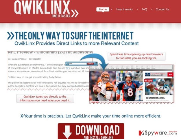 QwikLinx pop-up snapshot QwikLinx pop-up snapshot