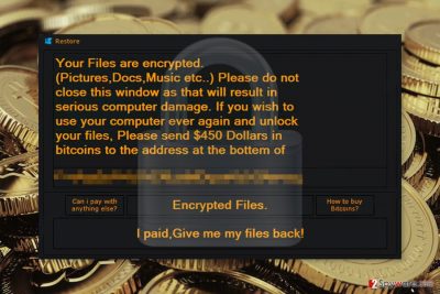 Ransom note by R3store ransomware virus