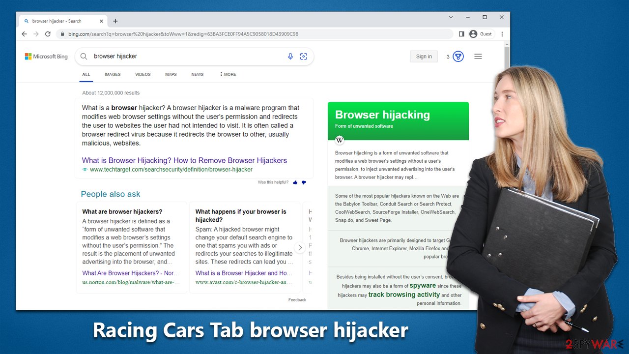 Racing Cars Tab hijacker