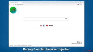 Racing Cars Tab browser hijacker