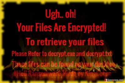 The image displaying Hell/Ransom malware