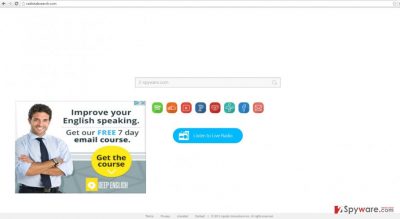 The screenshot of radiotabsearch.com virus