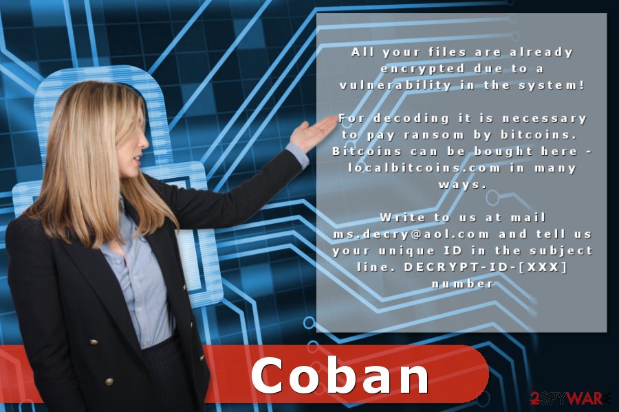 The image of Coban ransom note