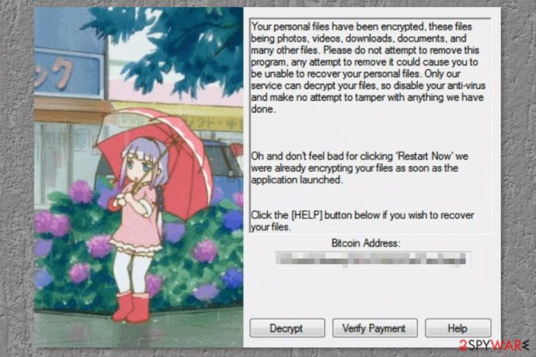 Ransom note by FlatChestWare ransomware virus