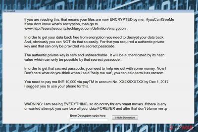 Ransom note by IGotYou ransomware