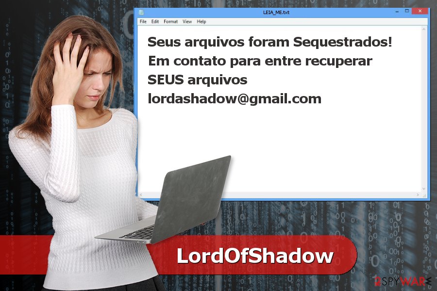 Ransom note by LordOfShadow ransomware virus