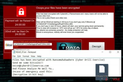Ransom notes by CyberDrill ransomware virus